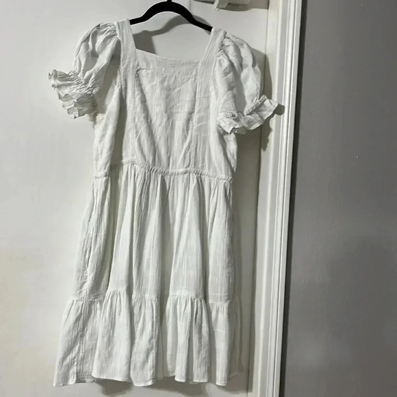 Madewell Puff-Sleeve Drawstring Mini Dress - Picture 6 of 9